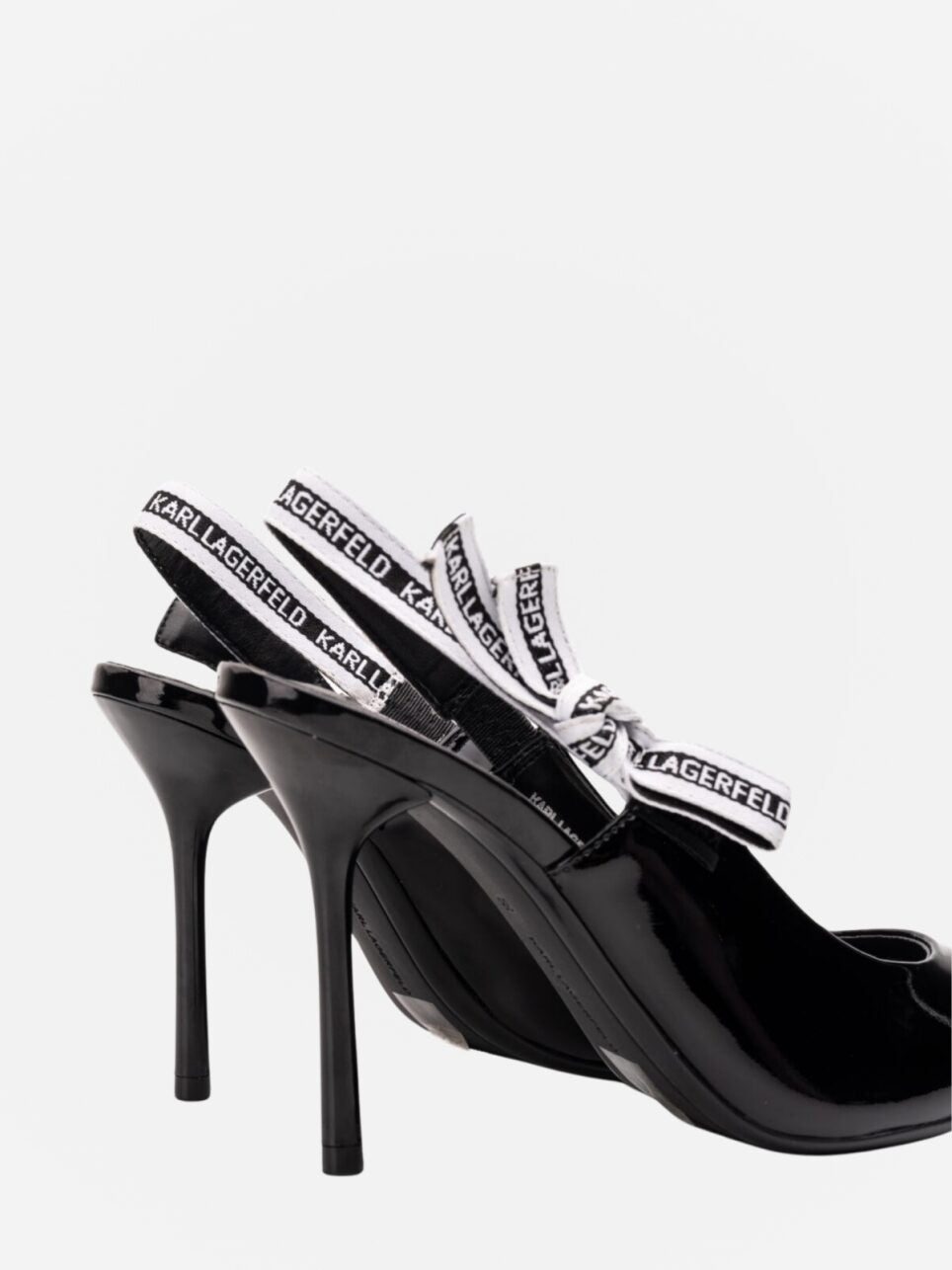 Karl Lagerfeld Heels Sienna Ribbon Sling Black