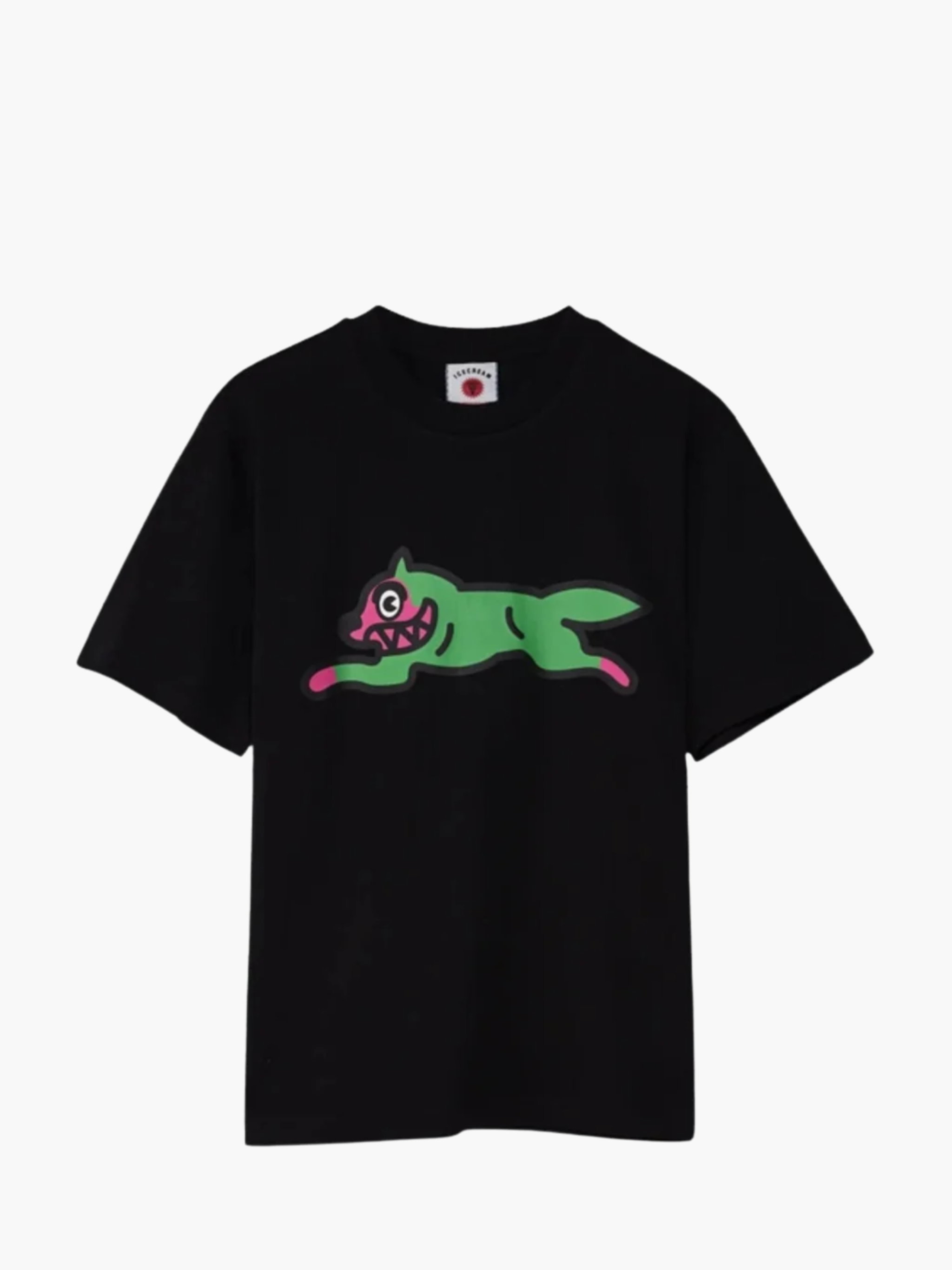 Ice-Cream T-Shirt Running Dog Black