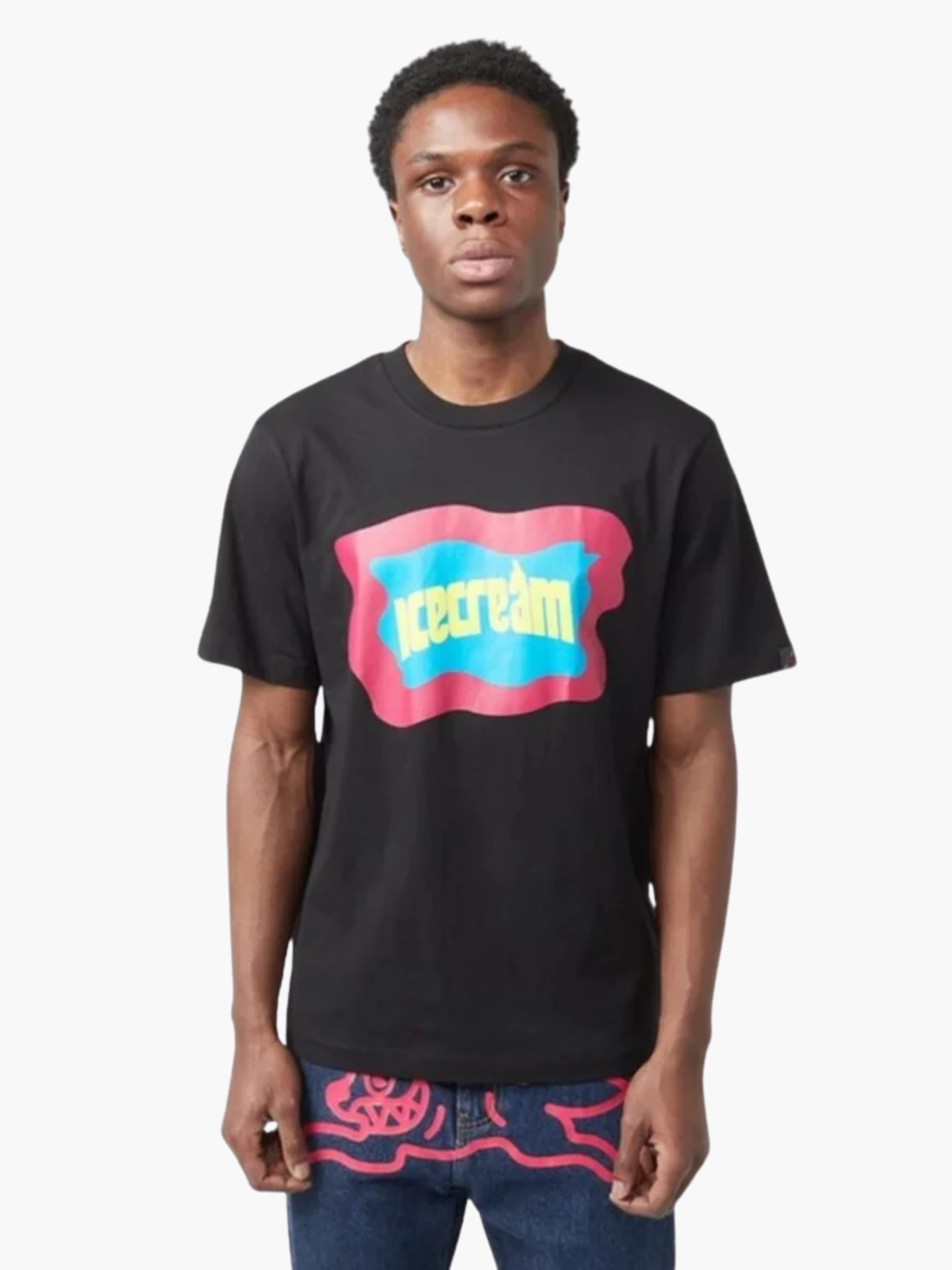 Ice Cream T-Shirt  Block Logo Black