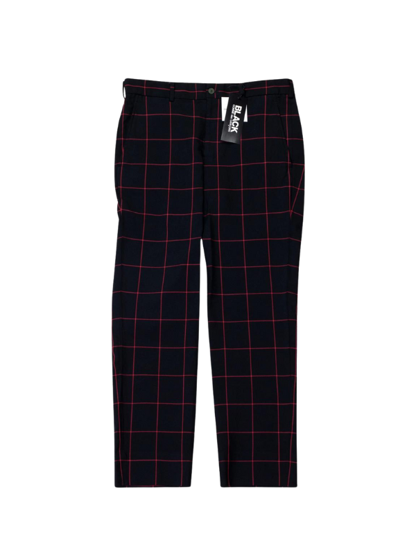 Comme Des Garcons Pants Window Pane Black-Red