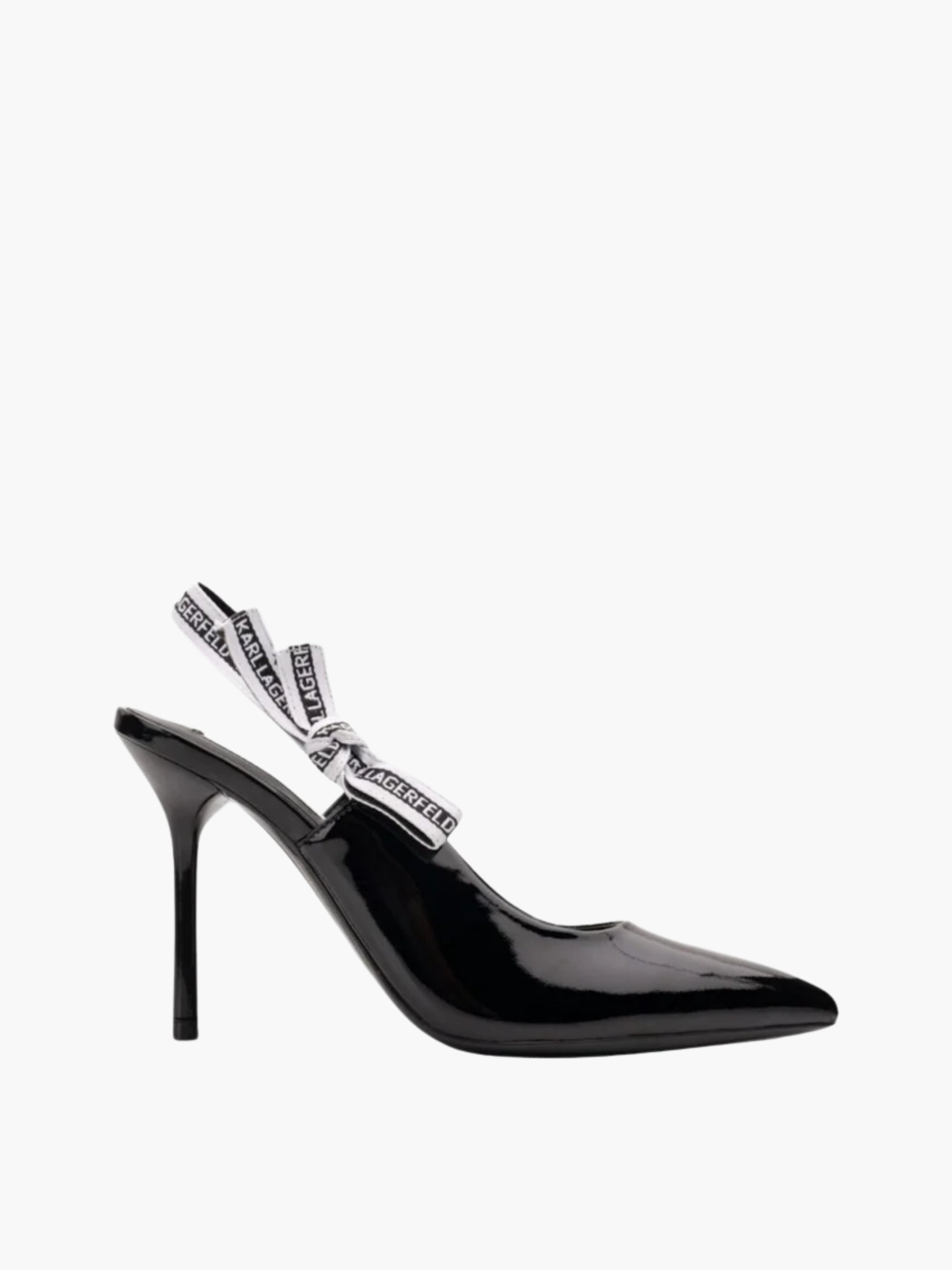 Karl Lagerfeld Heels Sienna Ribbon Sling Black