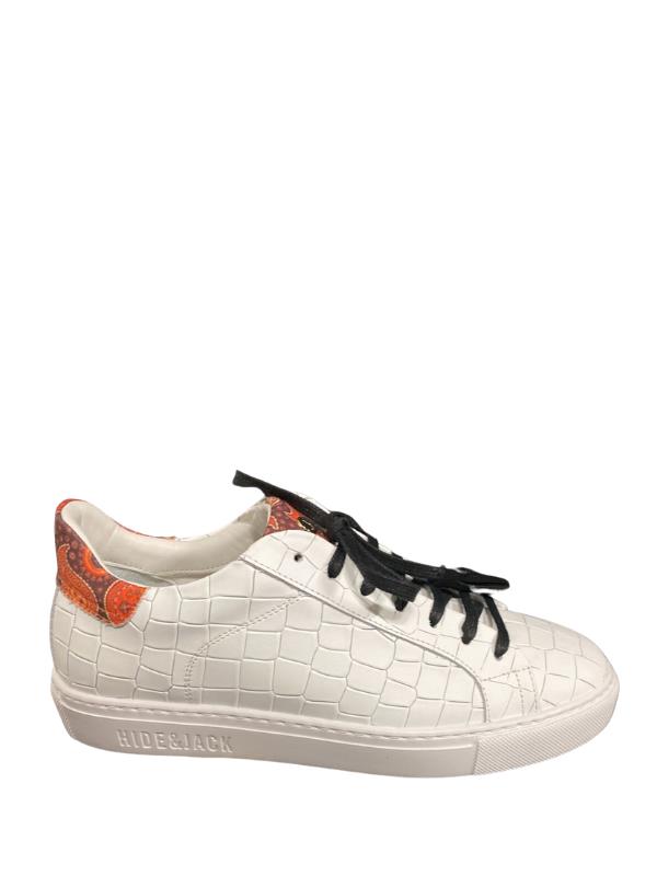 Hide & Jack Sneaker Ladies Essence Printed Croco White