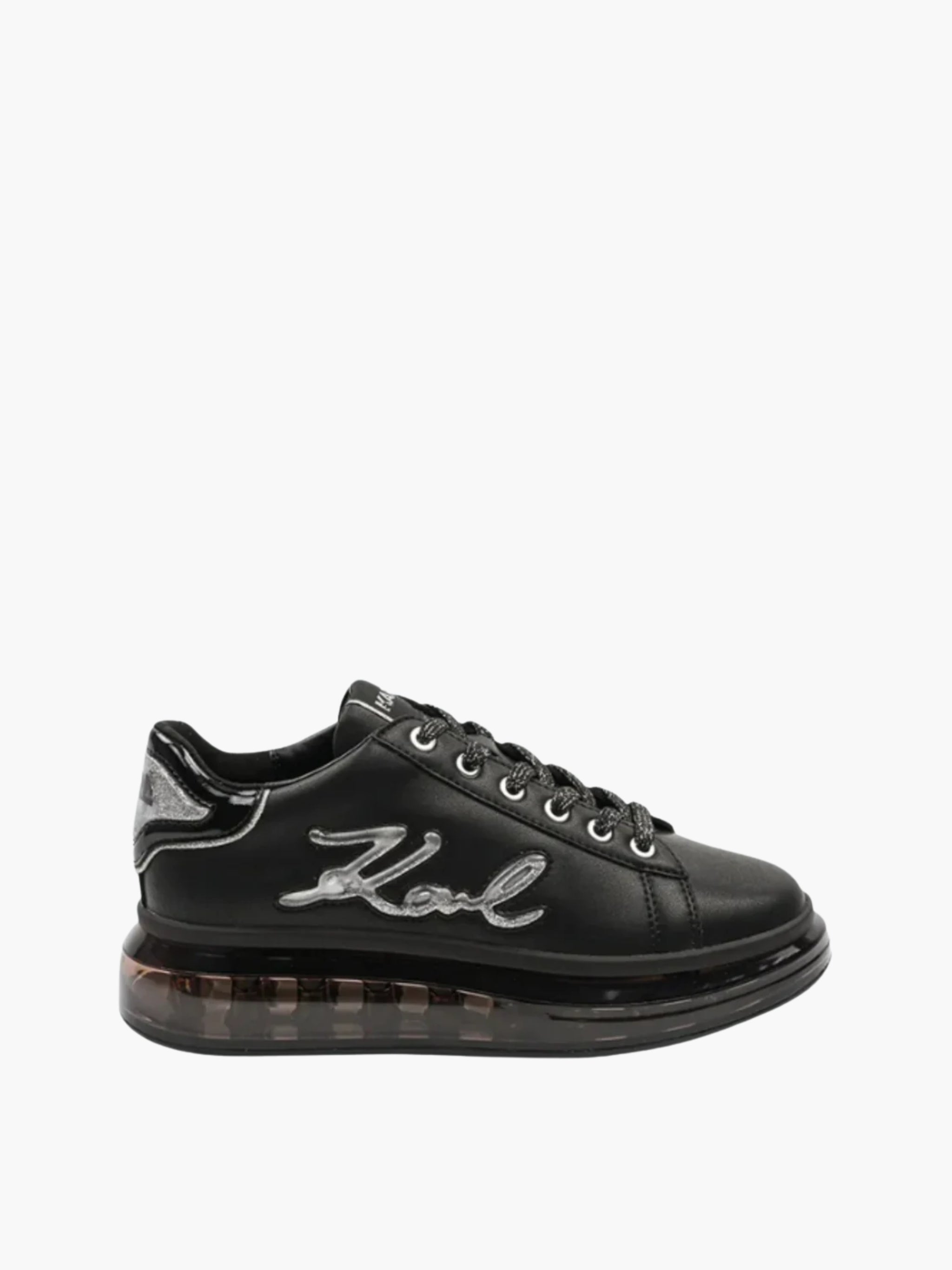 Karl Lagerfeld Ladies Sneakers Kapri Kushion Glitterflow Black