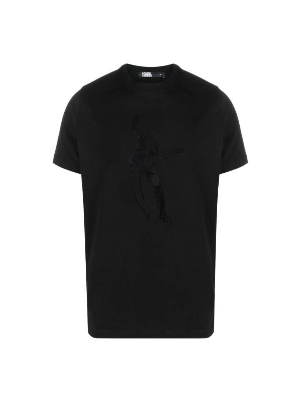 Karl Lagerfeld T-Shirt Bedazzle Icon Black