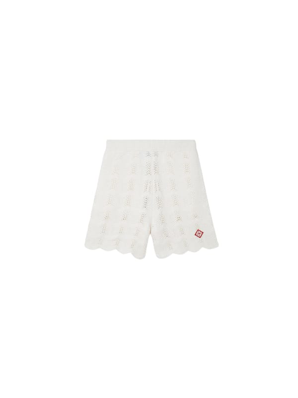 Casablanca Shorts Knit Wave White