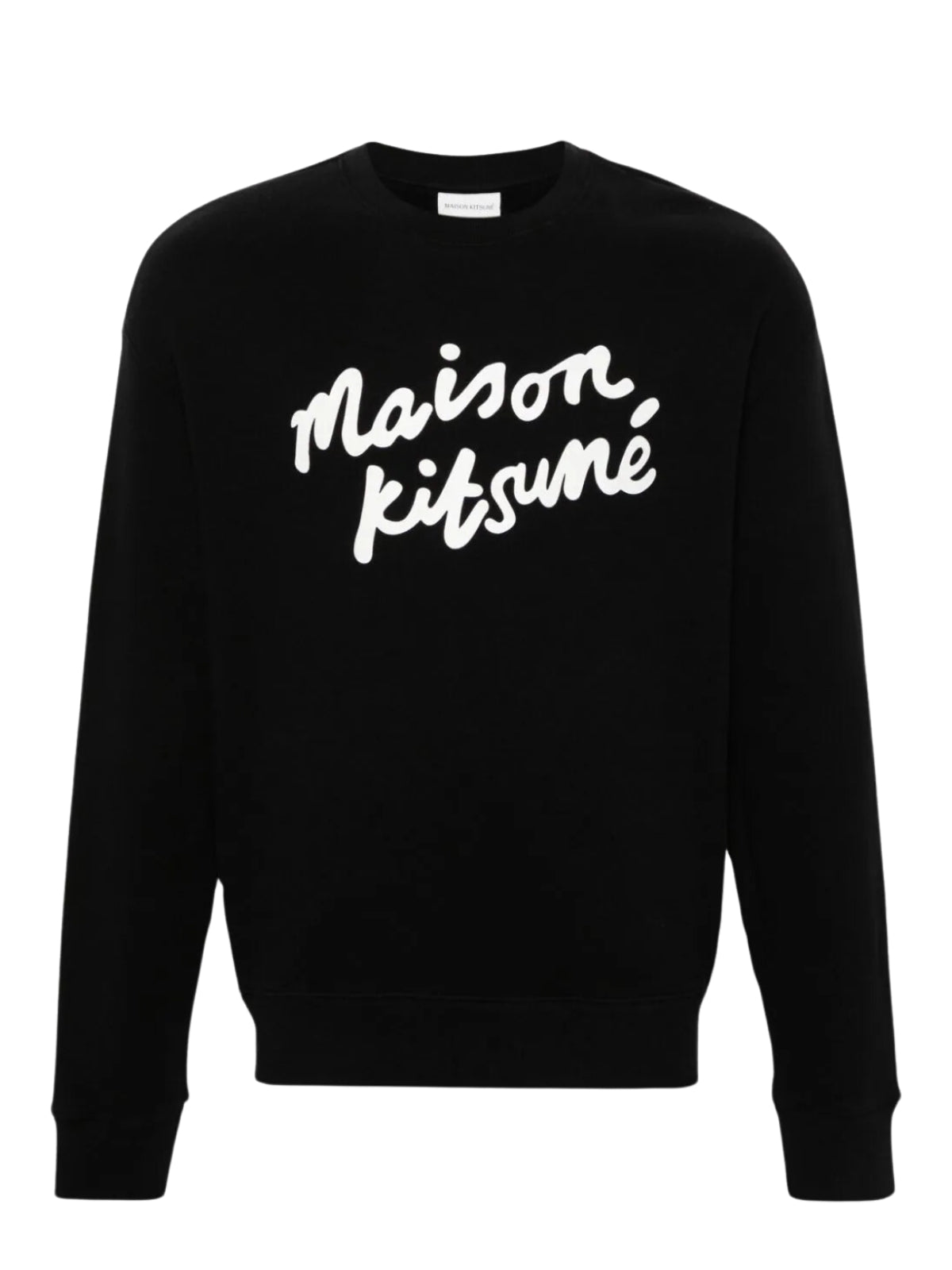 Maison Kitsune Sweater Handwriting Logo Black-White