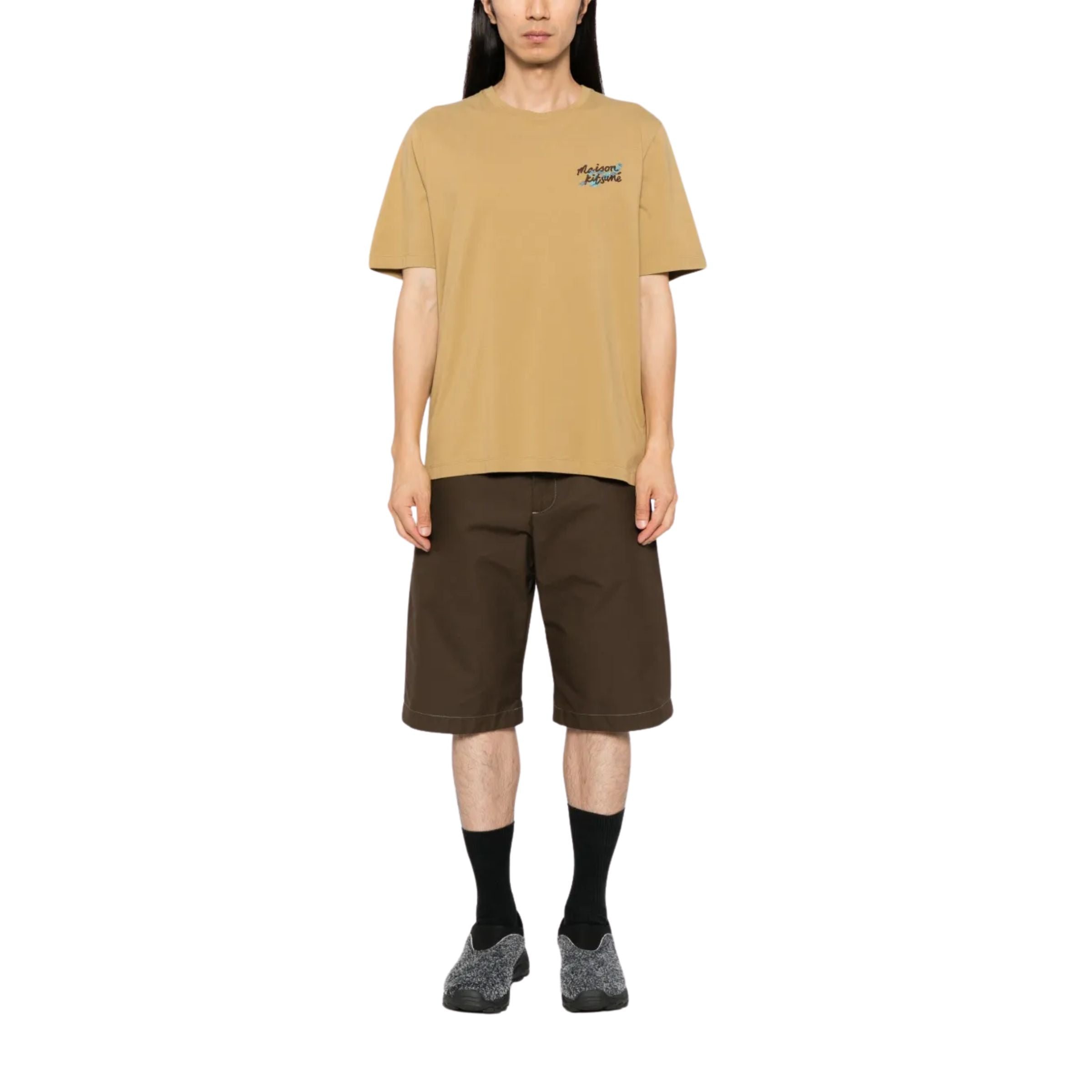 Maison Kitsune T-Shirt Falling Leaves Chestnut