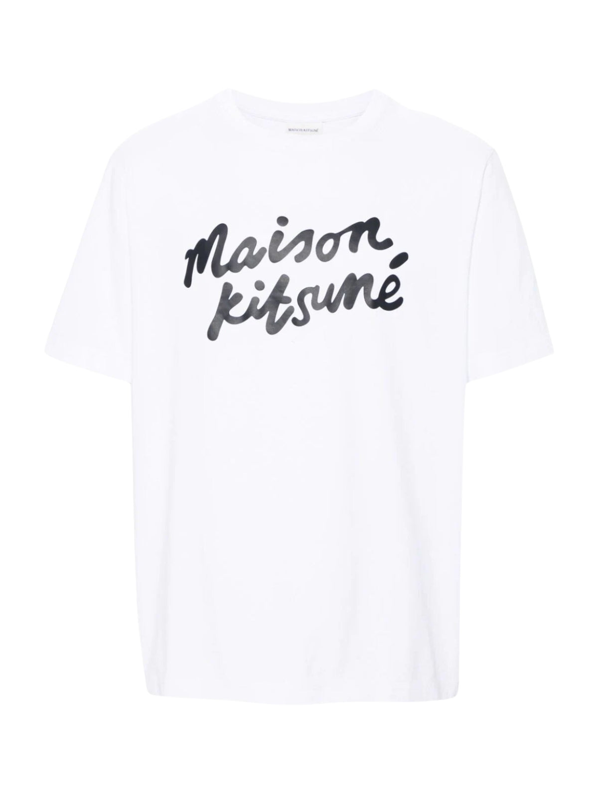 Maison Kitsune T-Shirt Handwriting Comfort White-Black