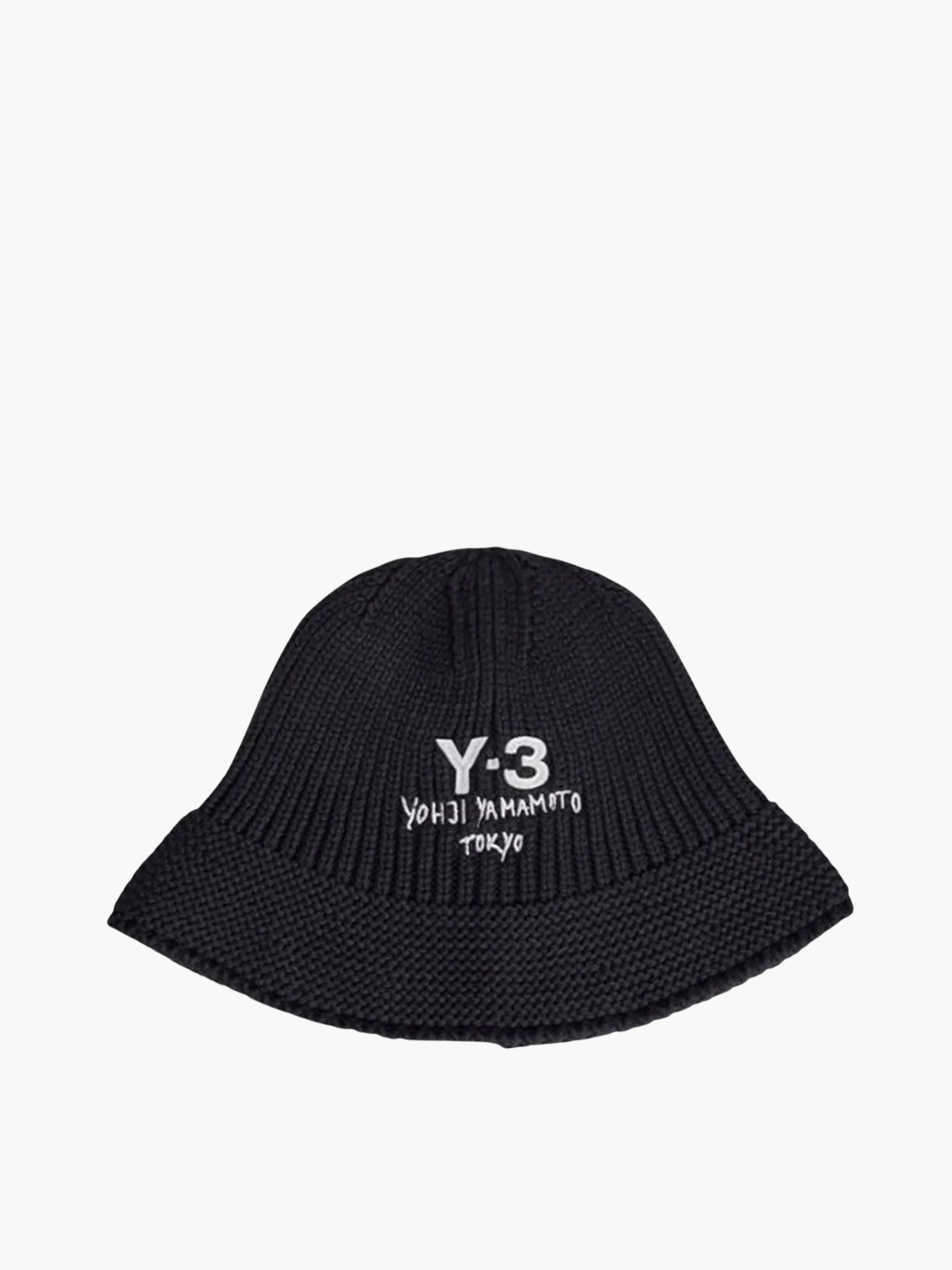 Y-3 Bucket Hat Logo Black