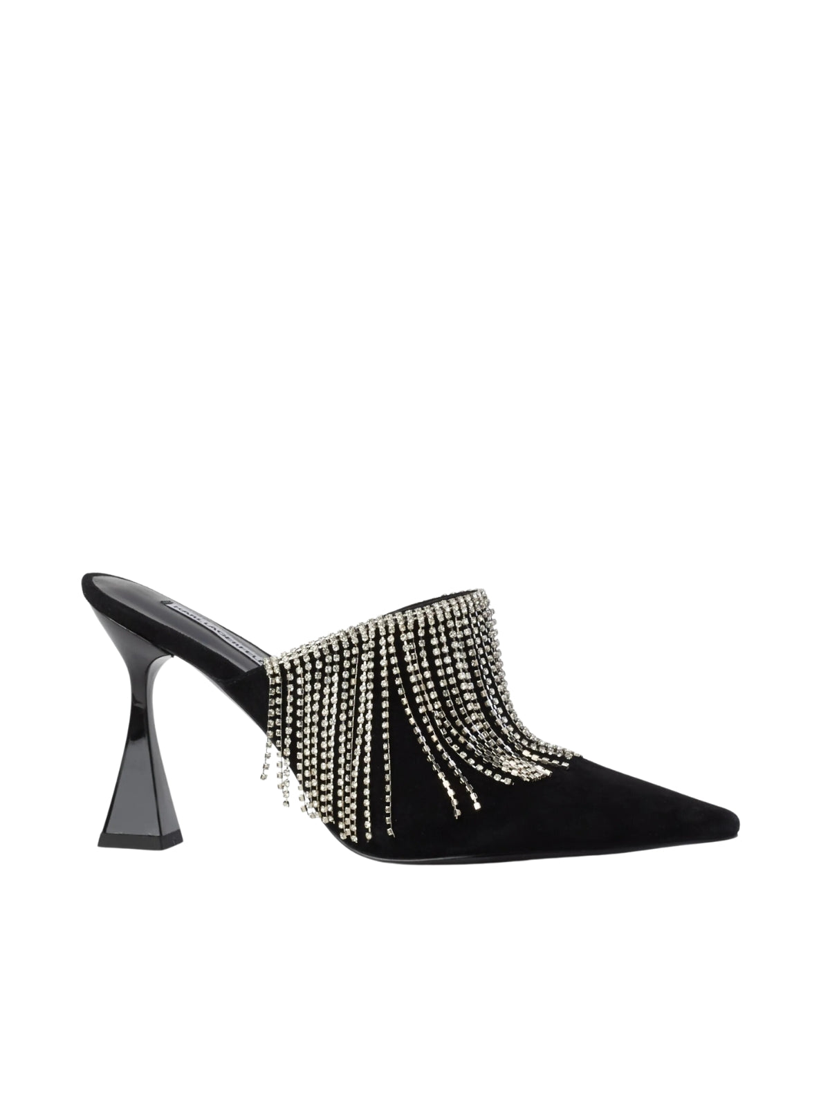 Karl Lagerfeld Heel Fringe Mule Black