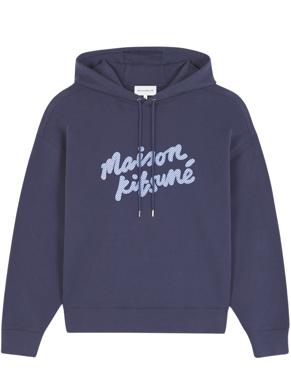 Maison Kitsune Hoodie Handwriting Ink Blue