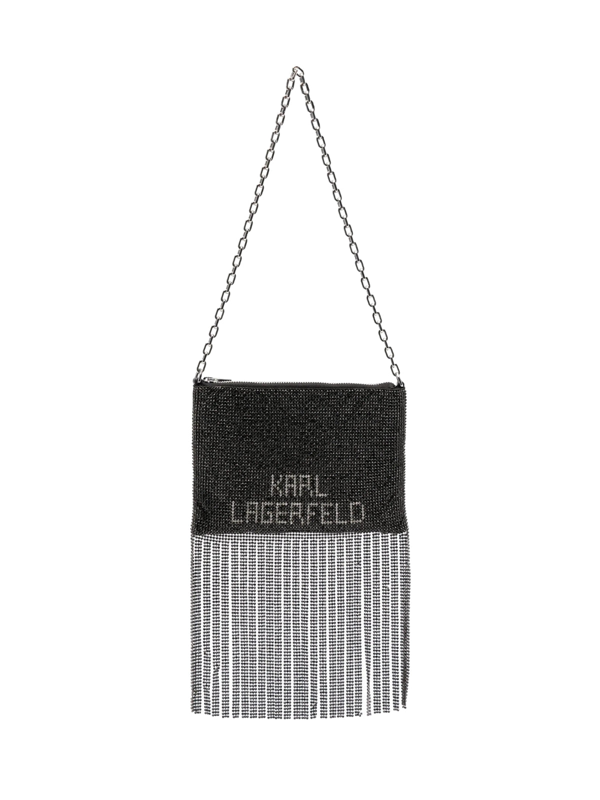 Karl Lagerfeld Bag Shoulder Evening Tassle Logo Black