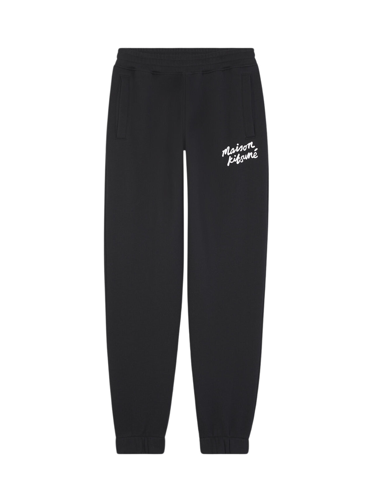 Maison Kitsune Track Pants Handwriting Black