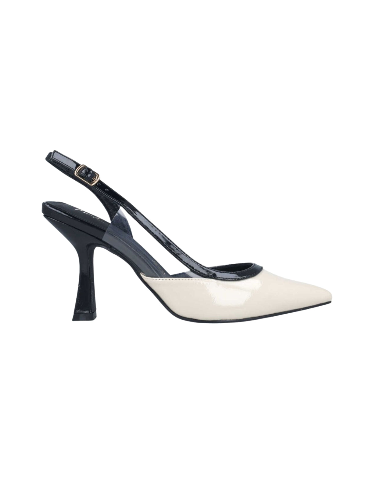 Menbur Heels Comma Heel White-Black