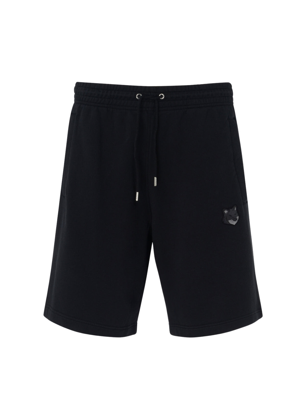 Maison Kitsune Shorts Oversize Bold Fox Head Patch Black