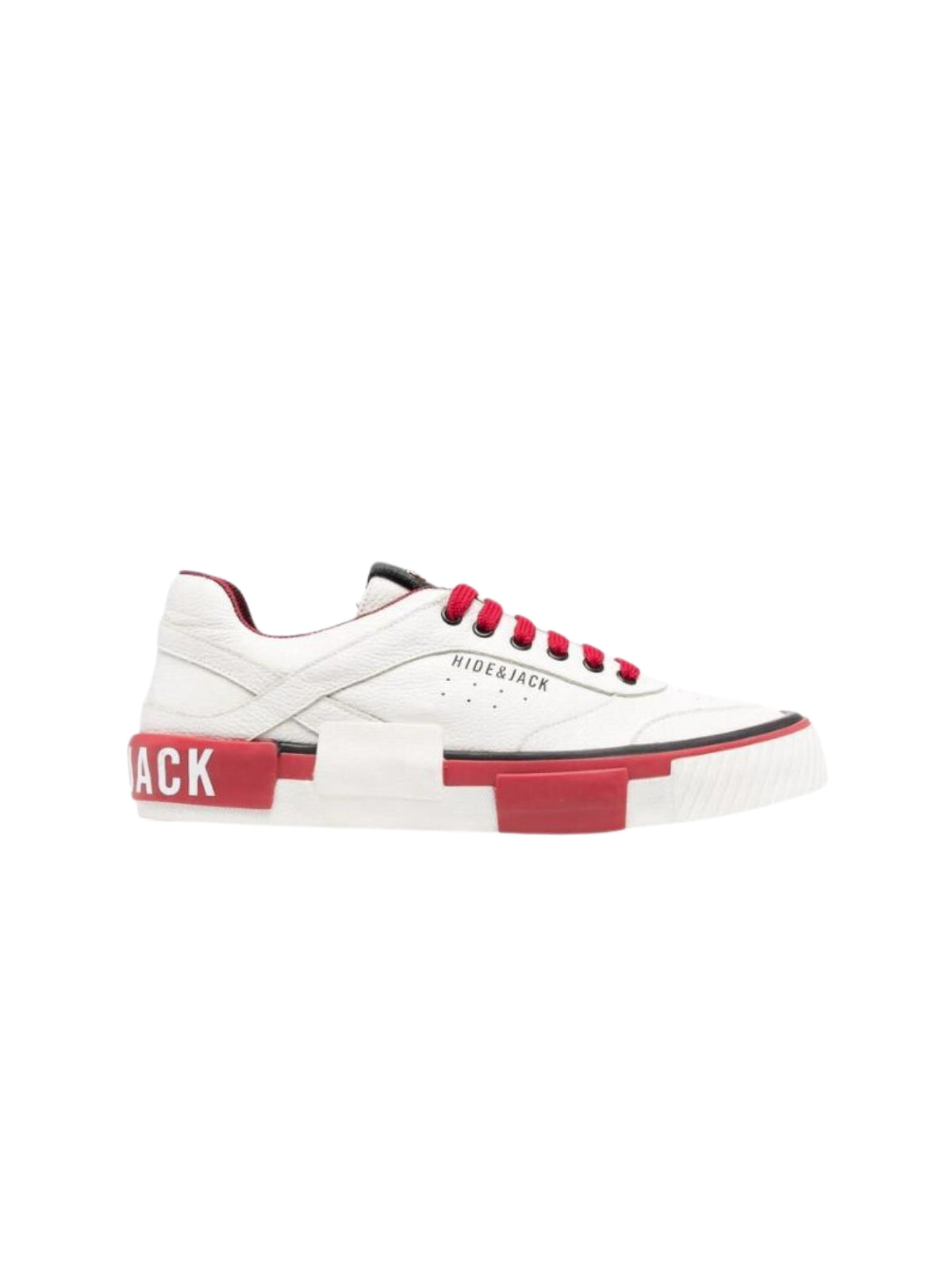 Hide & Jack Sneaker Low Leather Laces Red-White