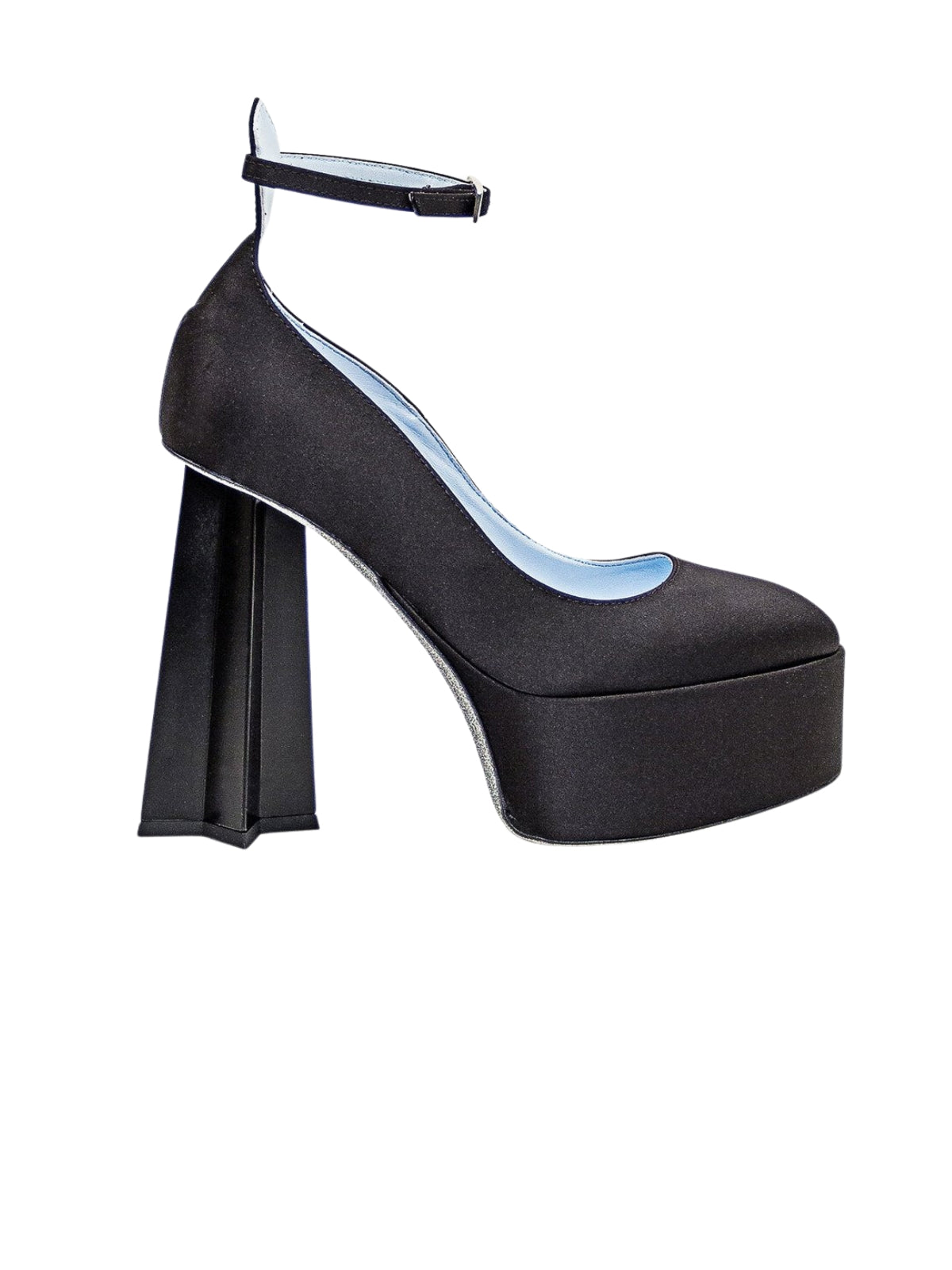 Chiara Ferragni Heel Plateu Satin Black