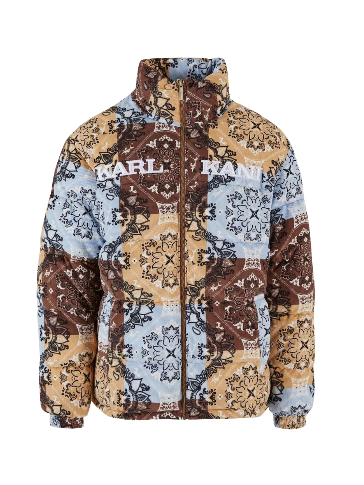 Karl Kani Jacket Paisley Corduroy Puffer Blue Multi