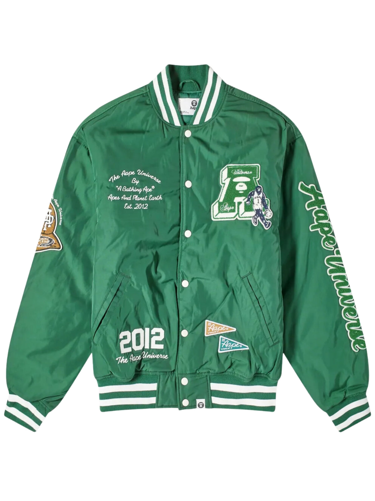 Aape Jacket Baseball Logo Green