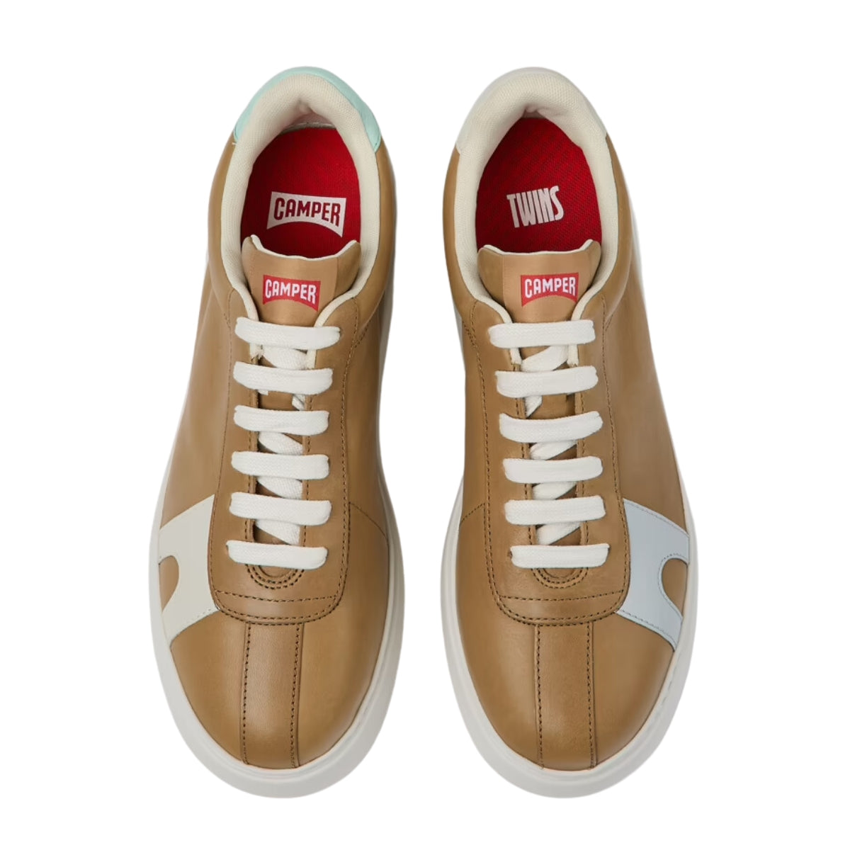 Camper Sneaker Ladies Sarda Crater Tan-White