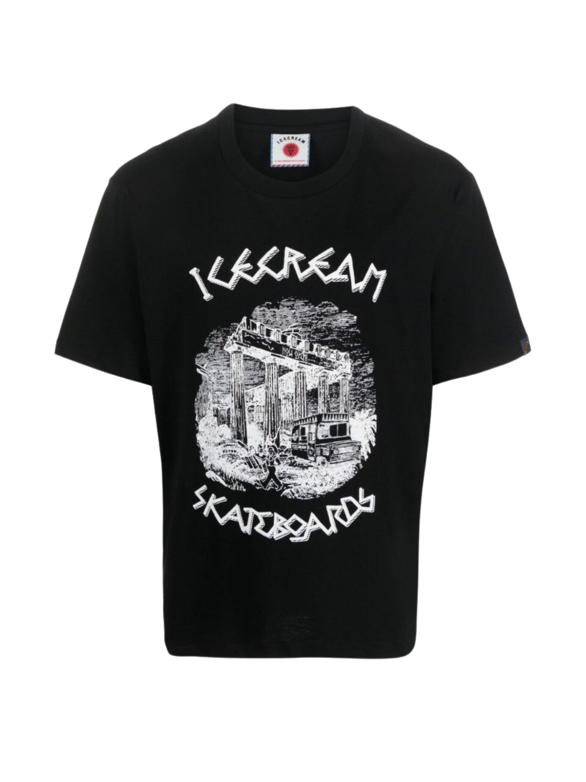 Ice-Cream T-Shirt Ancient Logo Black