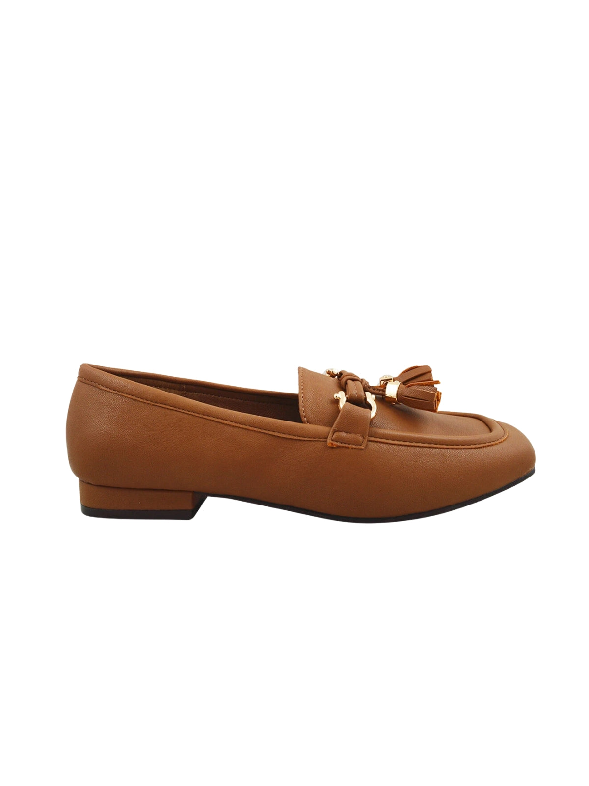 Menbur Shoe Ladies Tassle Tan