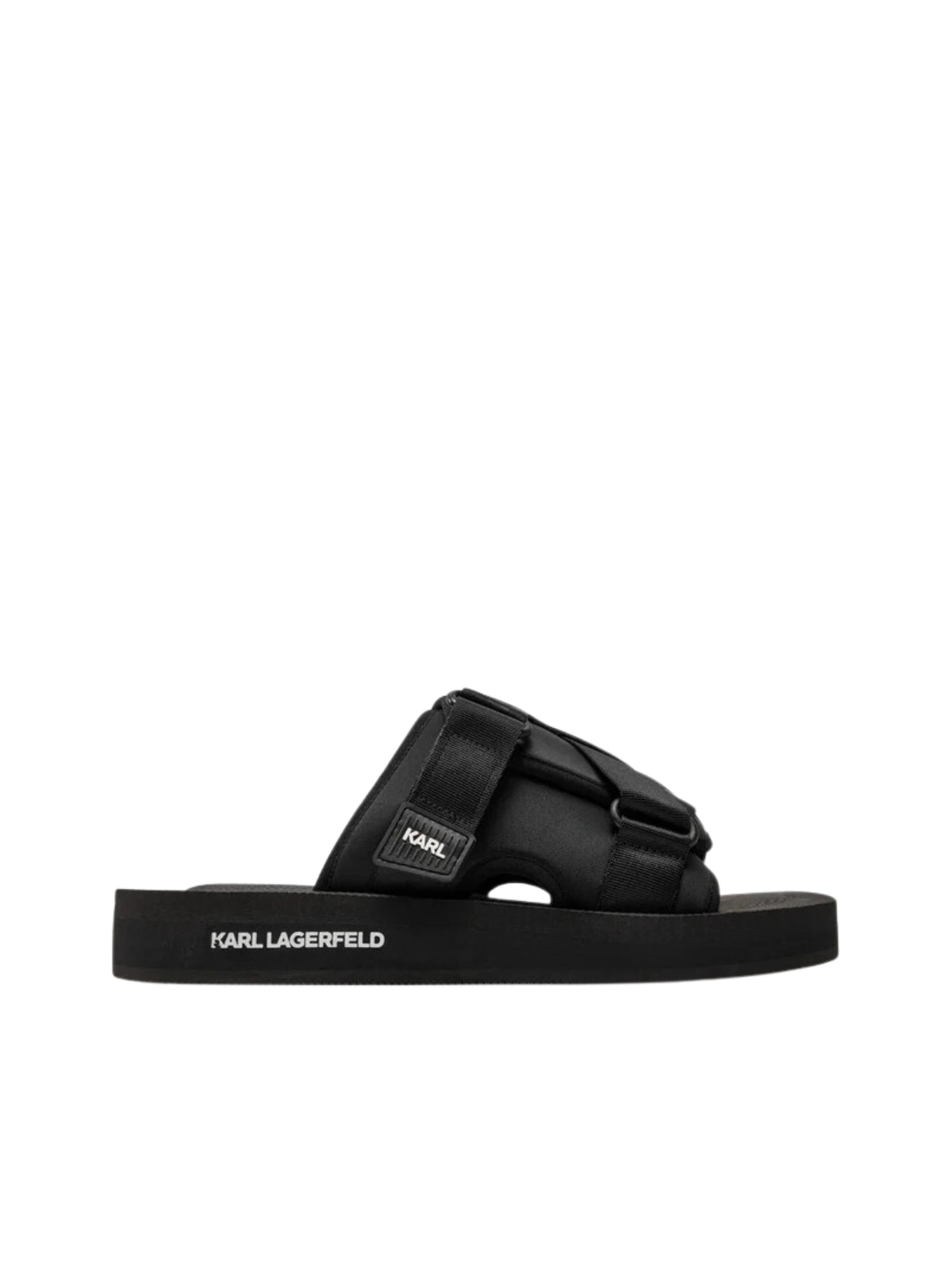 Karl Lagerfeld Slide Atlantic Cross Web Black