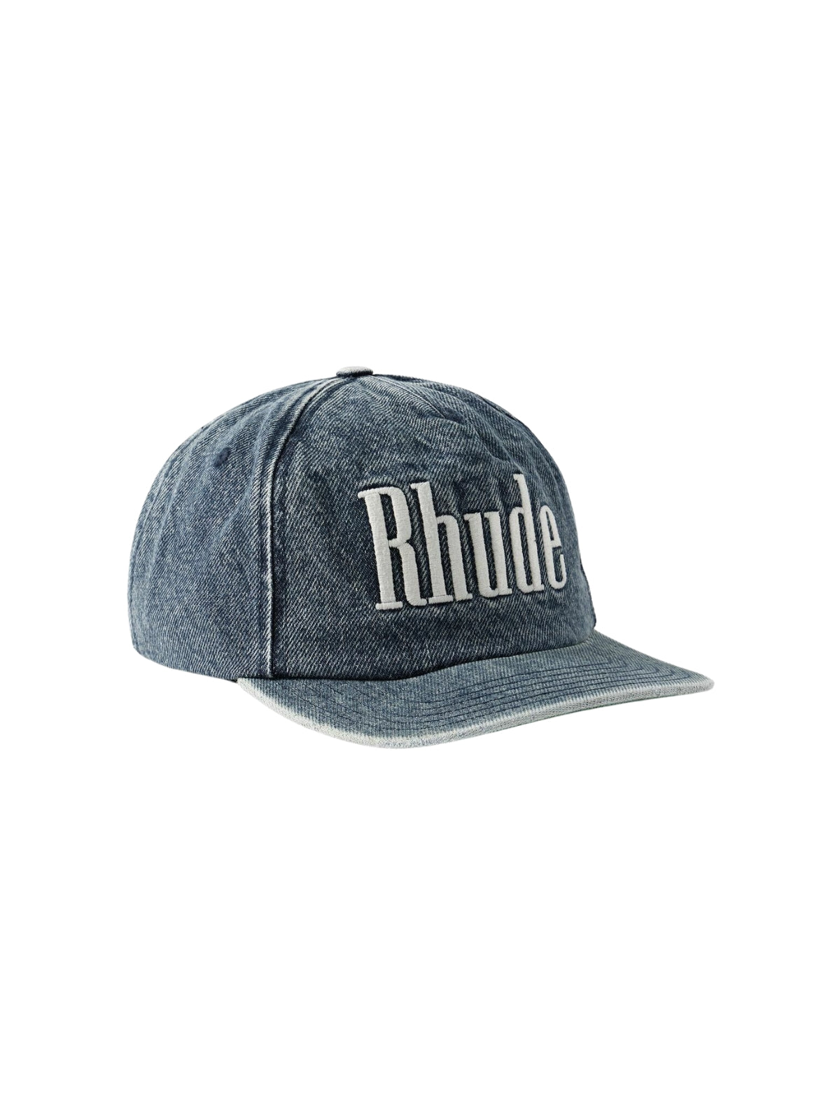 Rhude Cap Washed Denim Logo Indigo