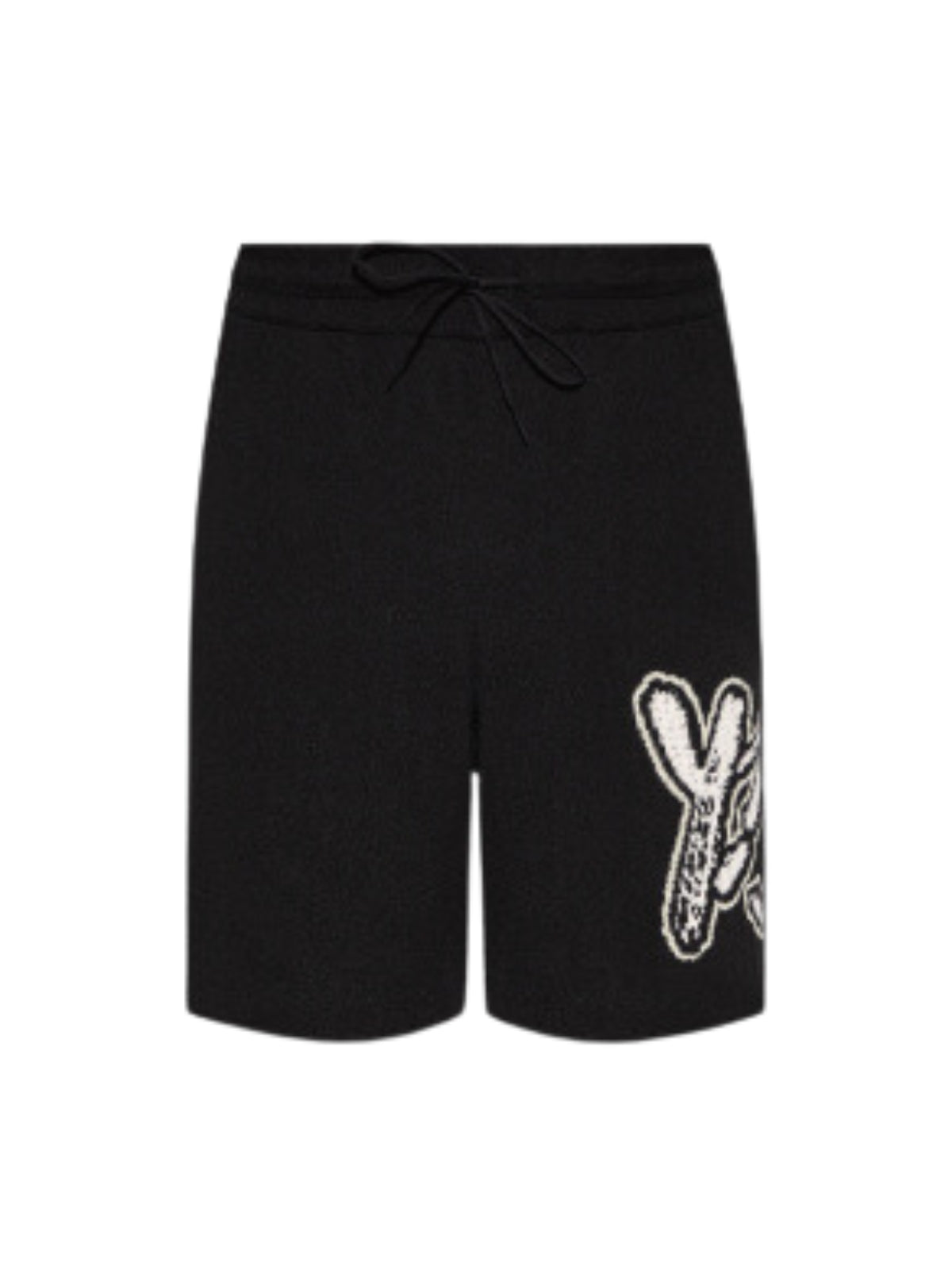 Y-3 Shorts Knit Logo Black