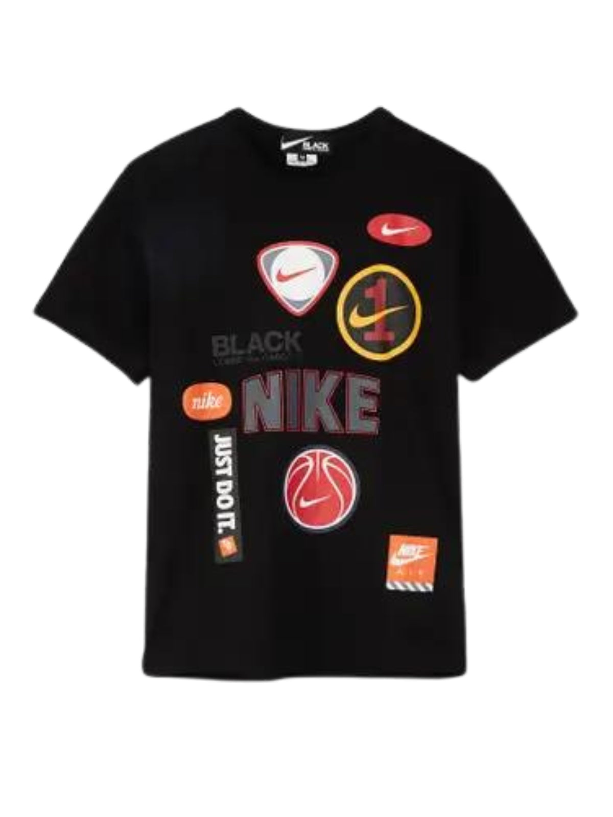 Comme Des Garcons T-Shirt Allover Nike Logo Black