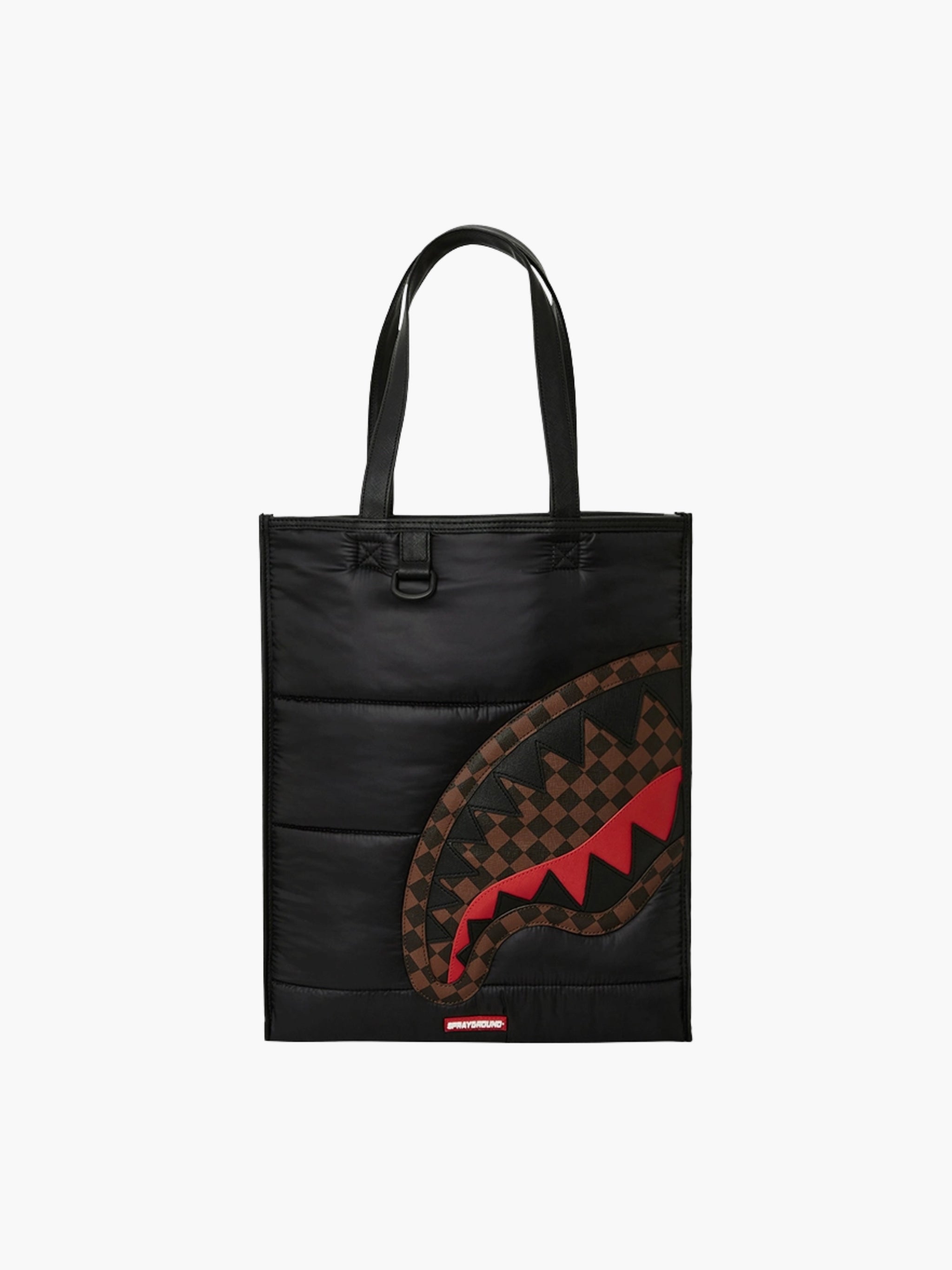 Spray Ground Bag Tote Puffer Sharks In Paris Black