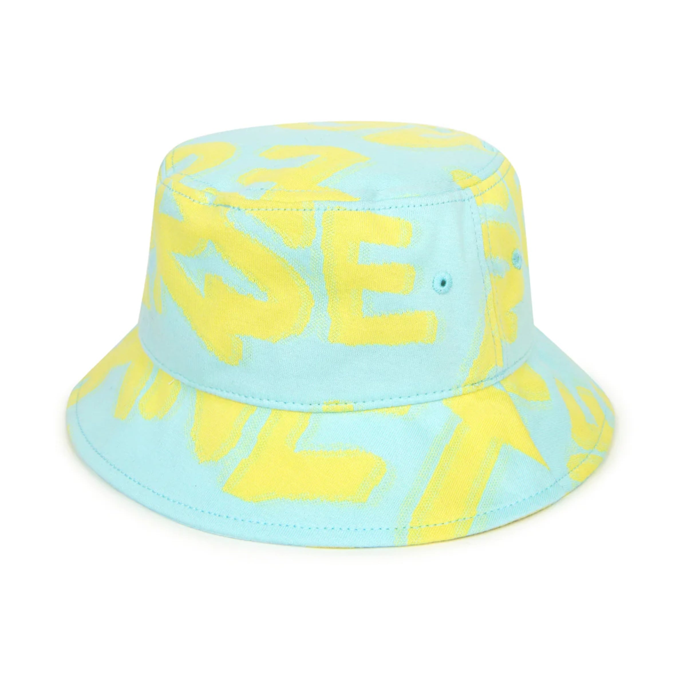 Aape Bucket Hat Camo Logo Blue-Yellow