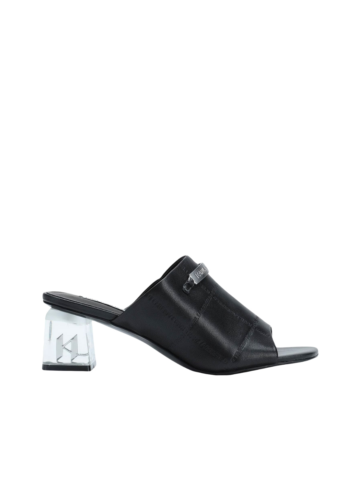 Karl Lagerfeld Ladies Slide Ice Blok Quilted Mule Black