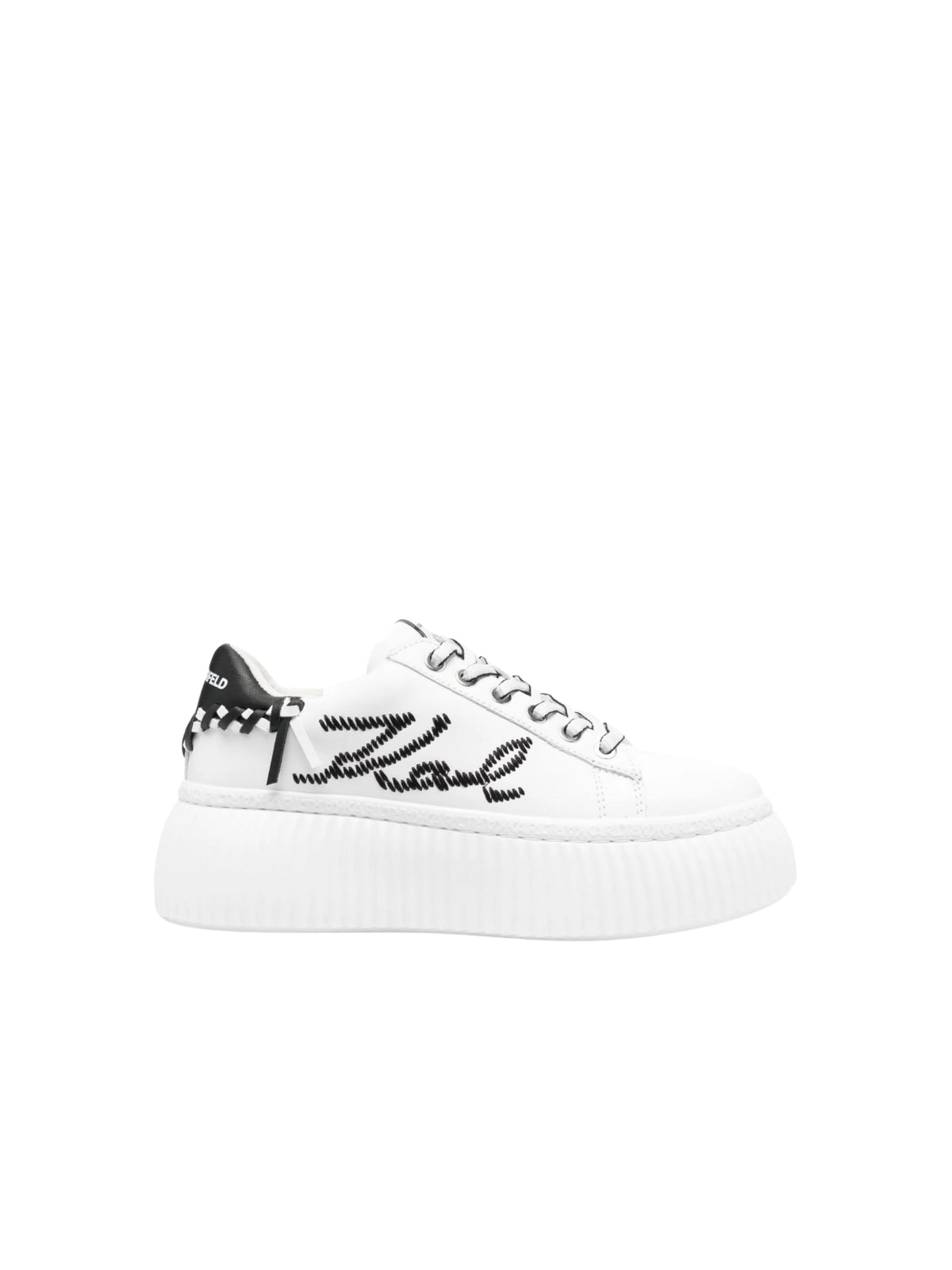 Karl Lagerfeld Sneaker Ladies Kreeper Whipstitch White-Black