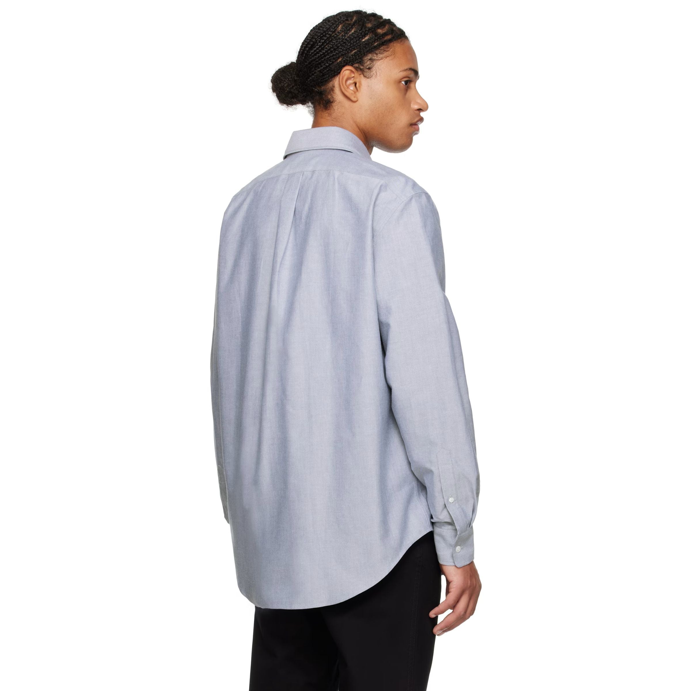 Maison Kitsune Shirt Contour Fox Head Skate Navy