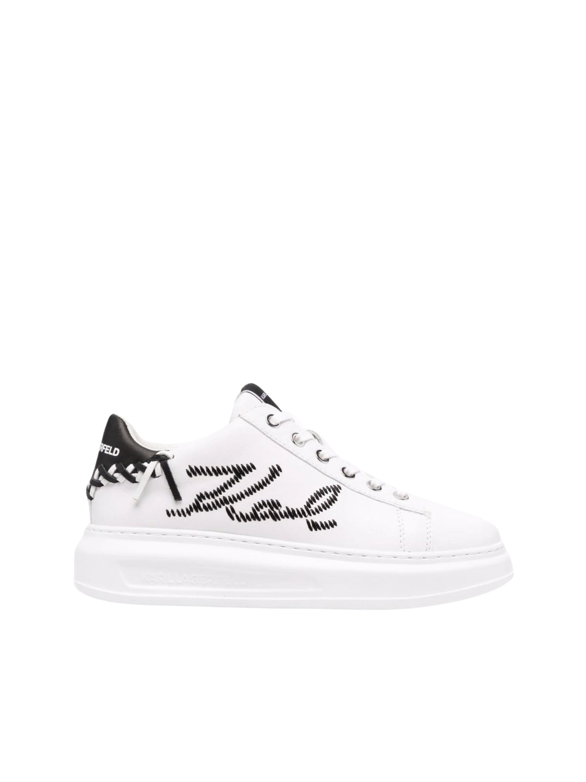 Karl Lagerfeld Sneaker Ladies Whipstitch Lo White-Black