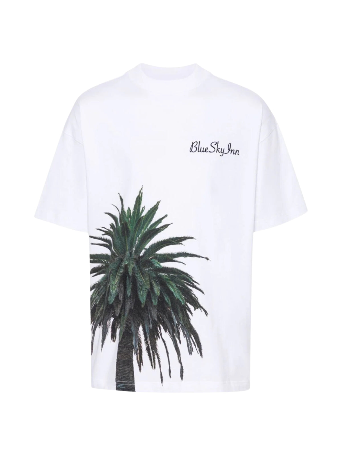 Blue Sky Inn T-Shirt Royal Palm Tree White