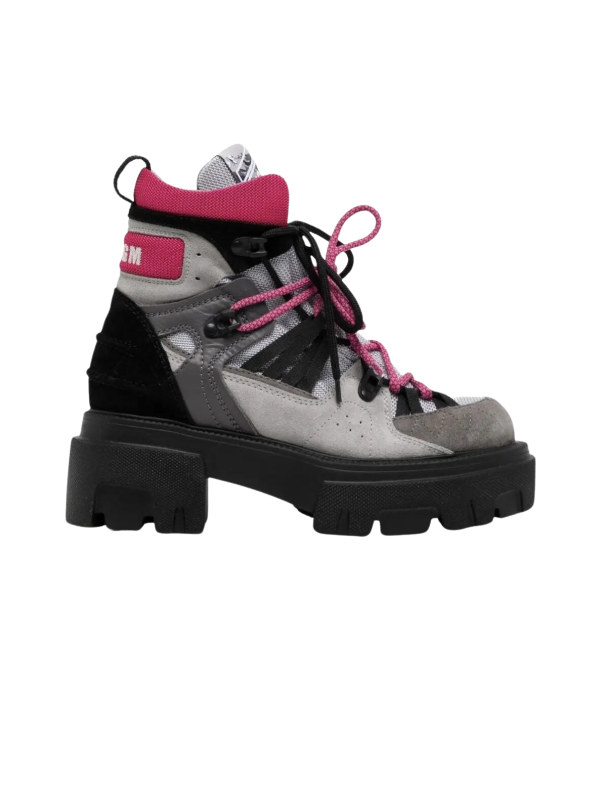 Msgm Ladies Boot Grey-White-Pink-Black