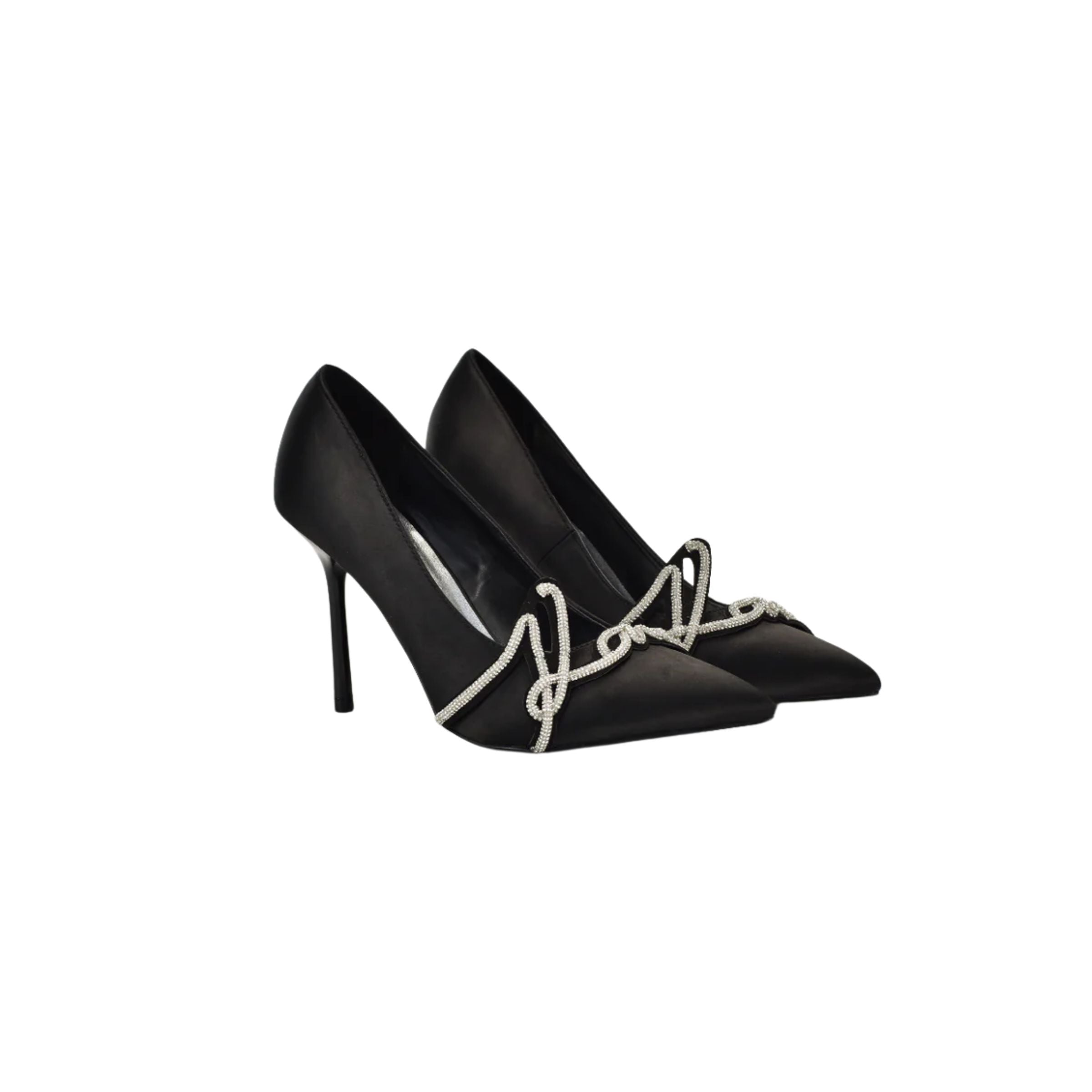 Karl Lagerfeld Heel Sienna Signia Rhinestone Black