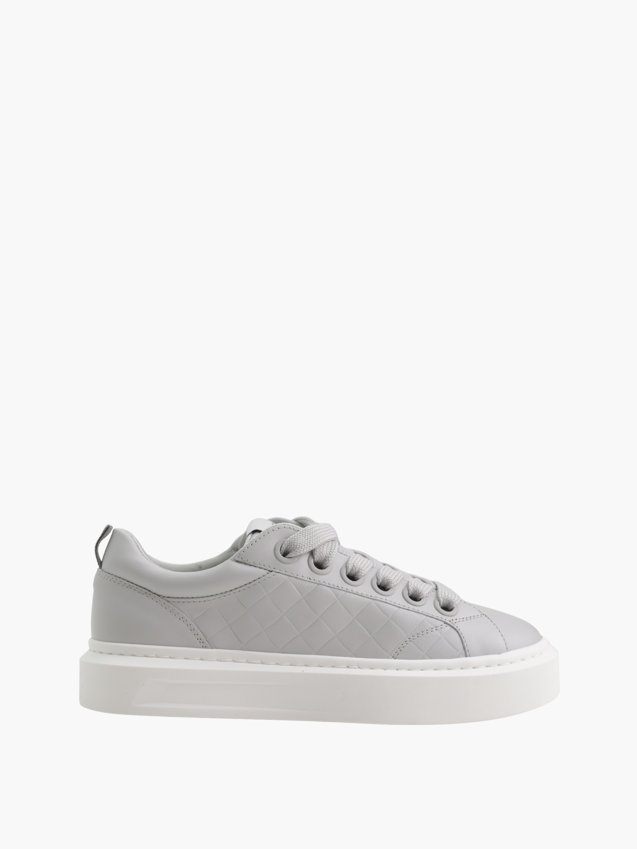 Cleens Sneaker C47 Leather White Sole Grey