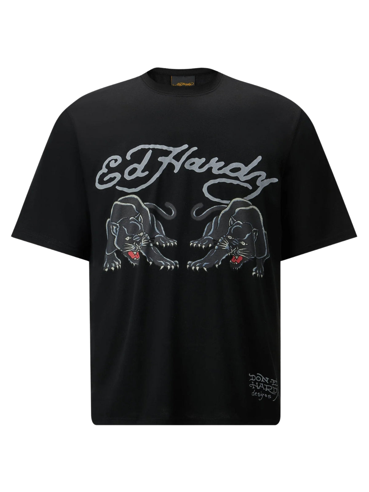 Ed Hardy T-Shirt Double Panther Black