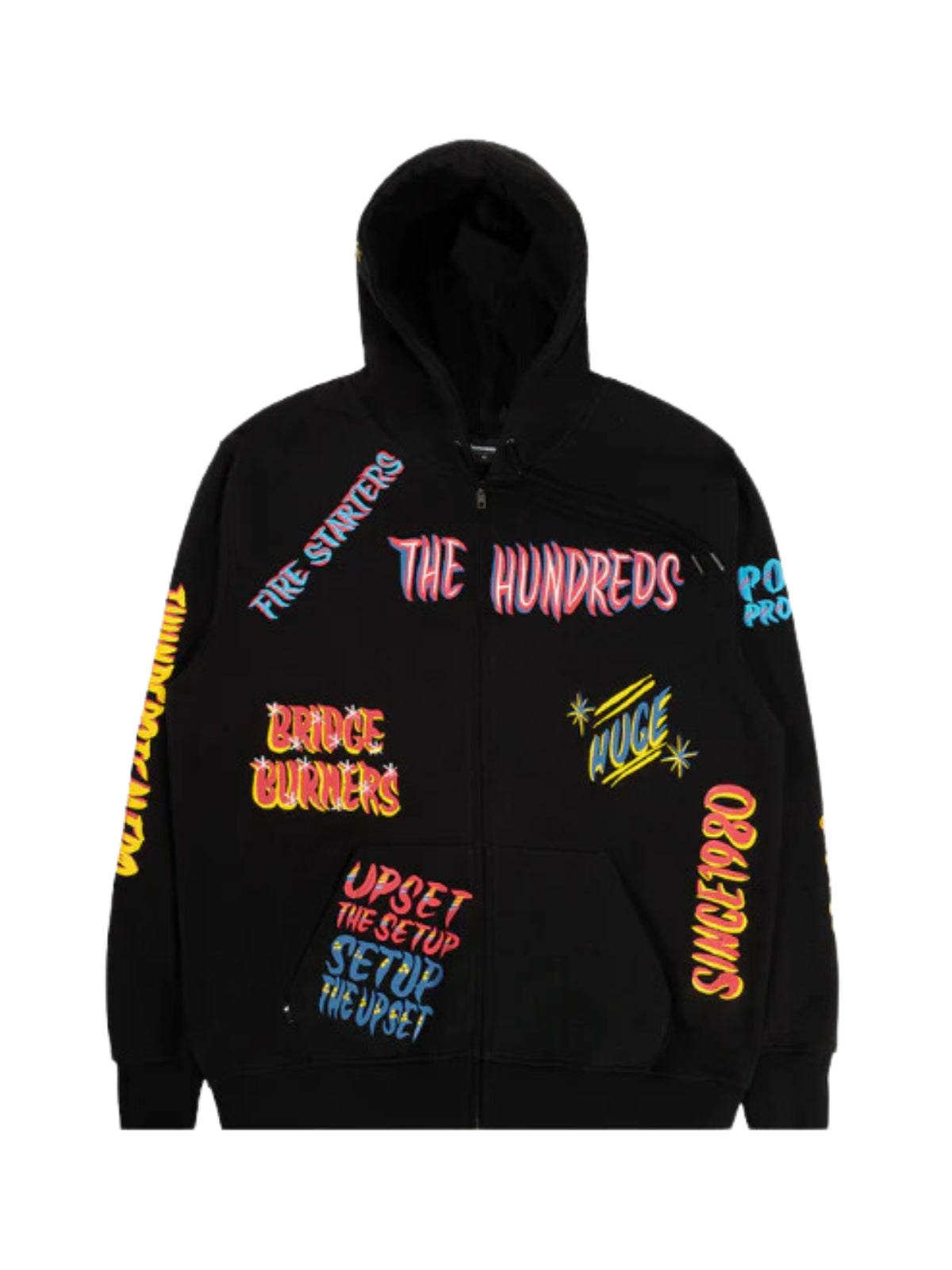 The Hundreds Jacket Market Zip Hoodie Black