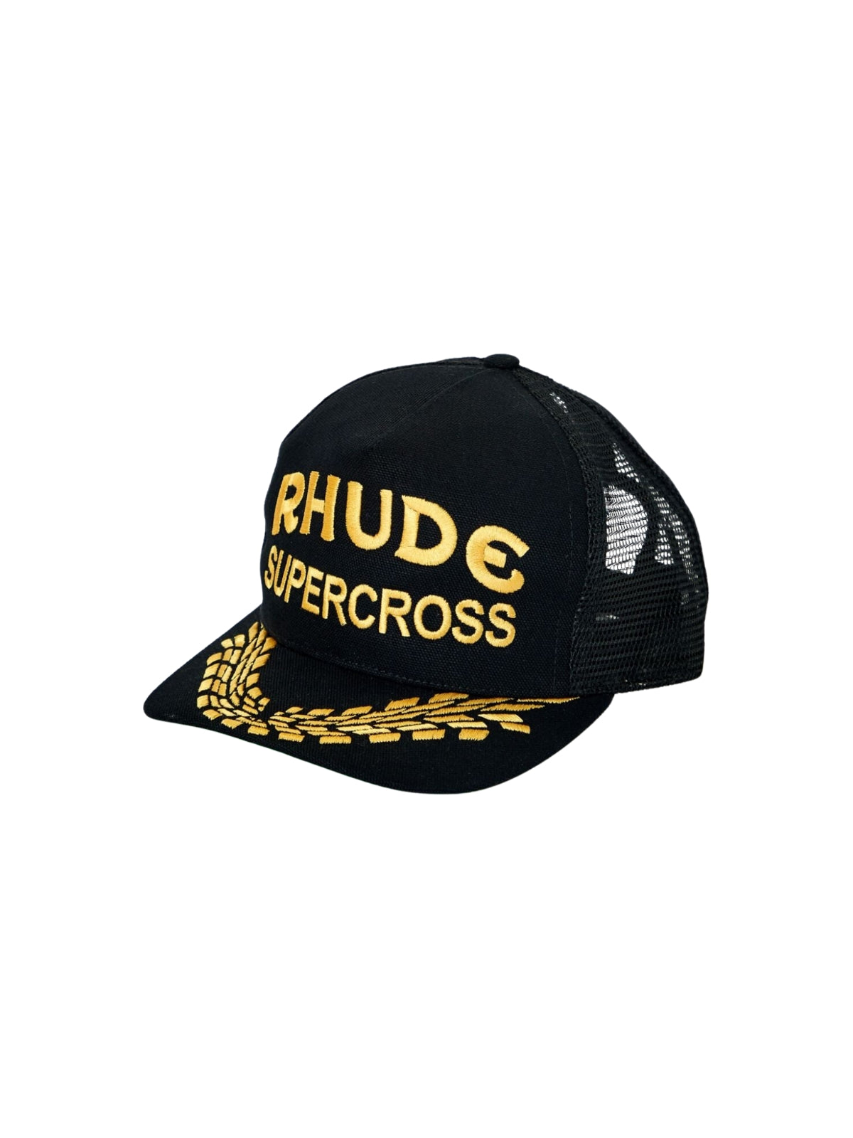 Rhude Cap Supercross Logo Black-Gold