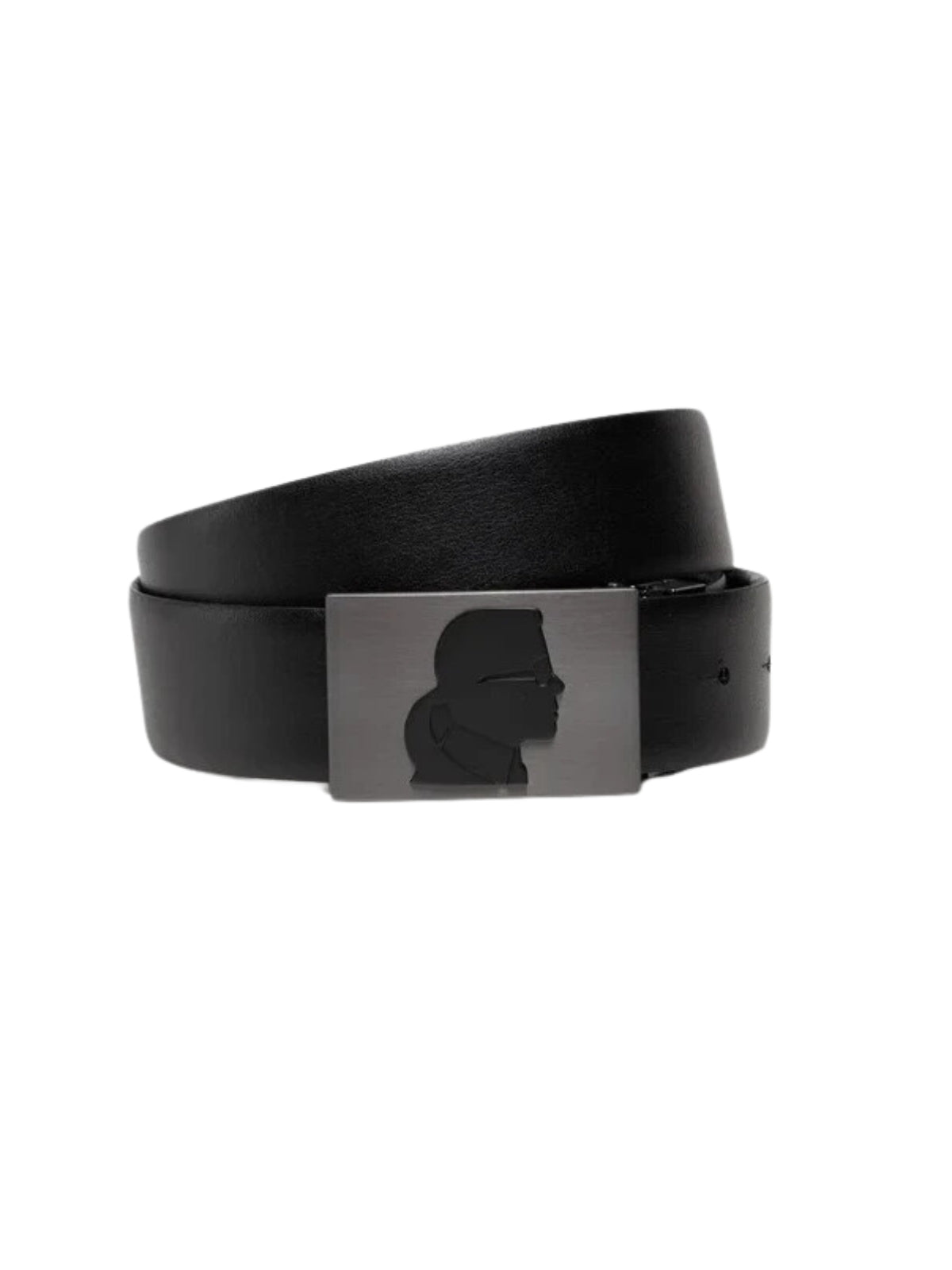 Karl Lagerfeld Belt Textured Buckle Icon Black