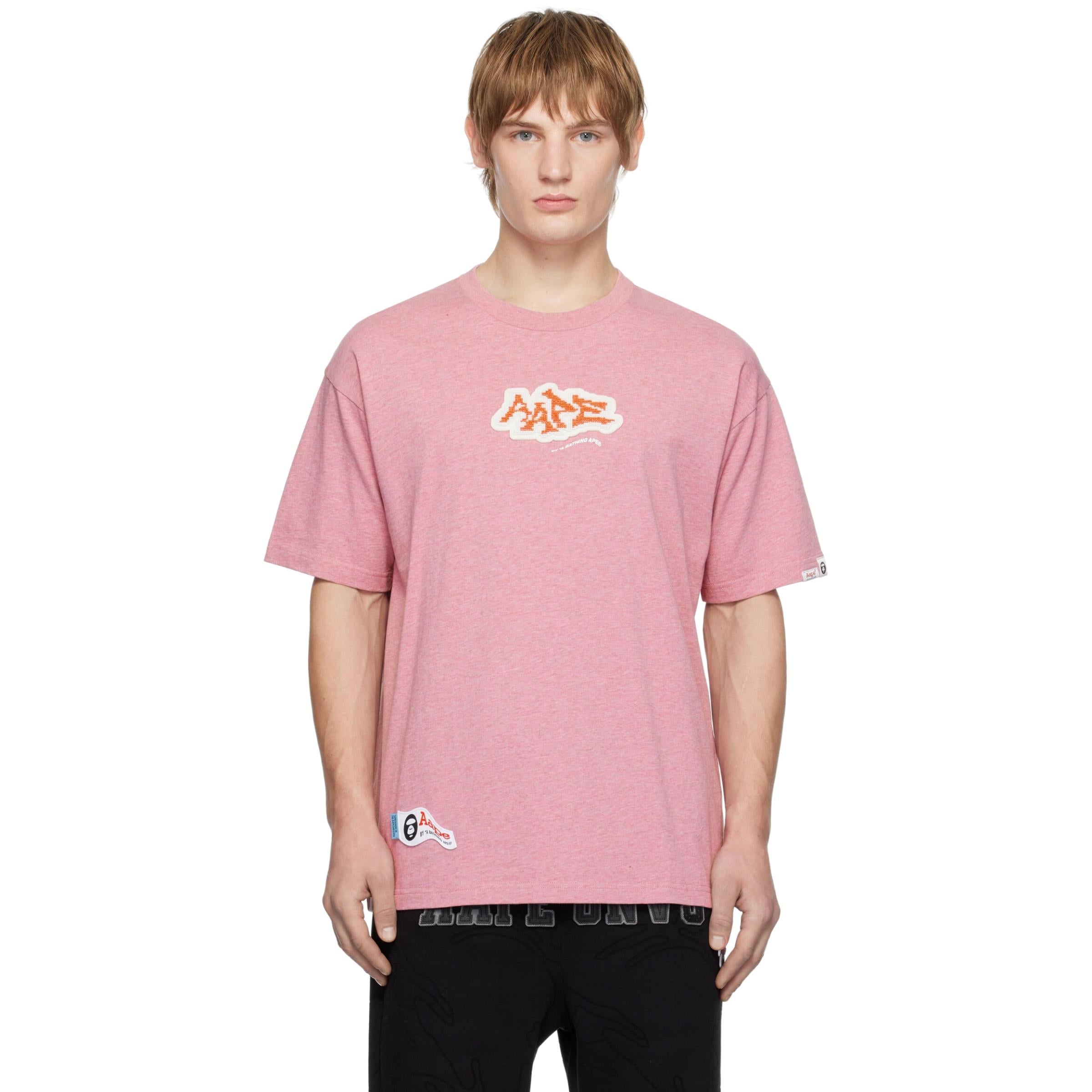 Aape Crew Logo Heather Pink
