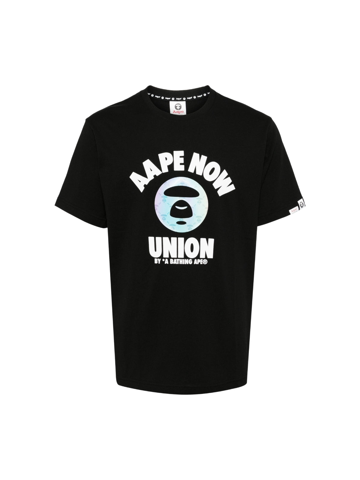 Aape T-Shirt Union Moonface Logo Now Black