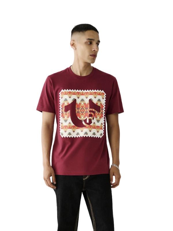 True Religion T-Shirt South Western Box Red