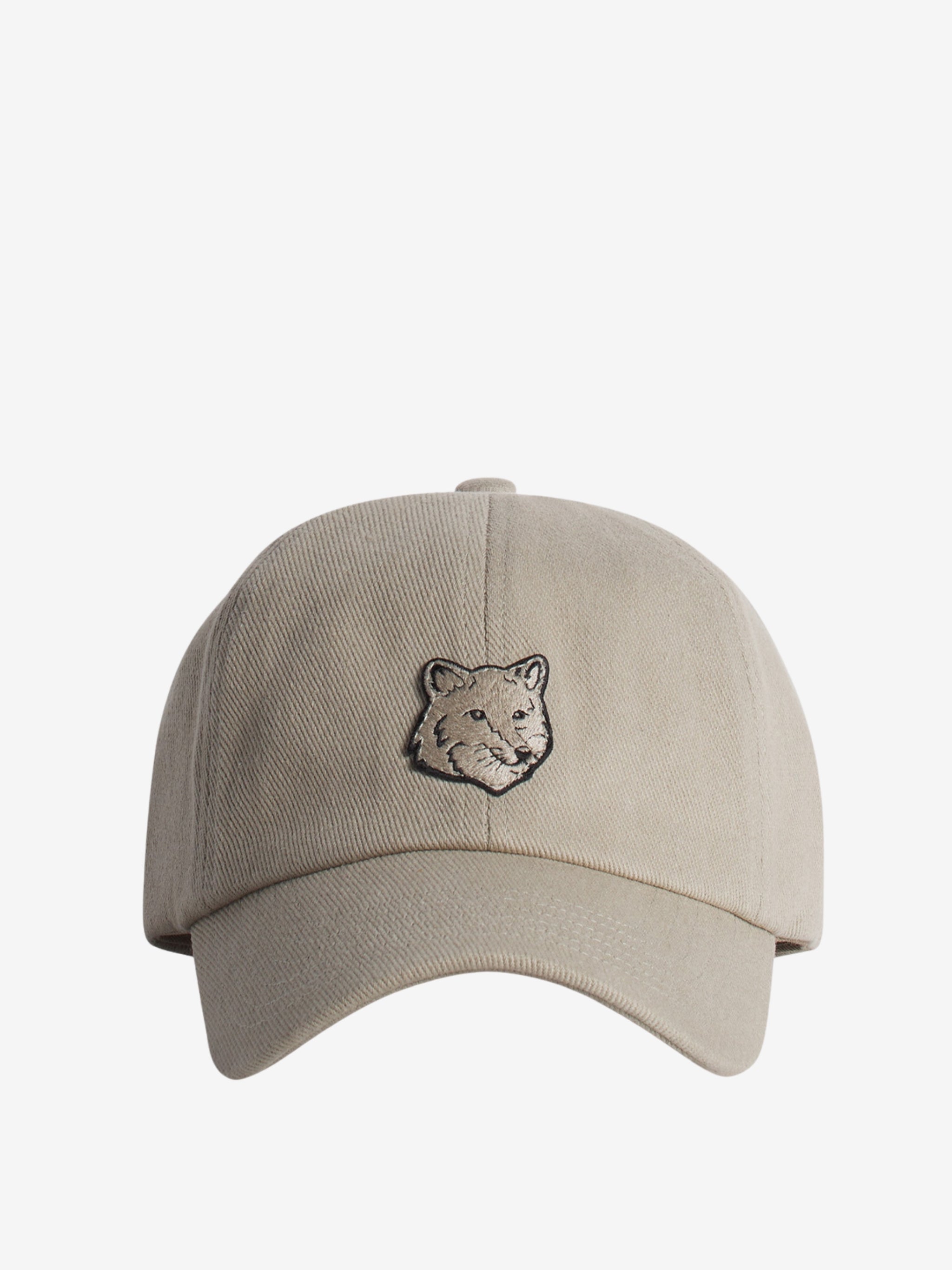 Maison Kitsune Cap Fox Head Concrete Beige