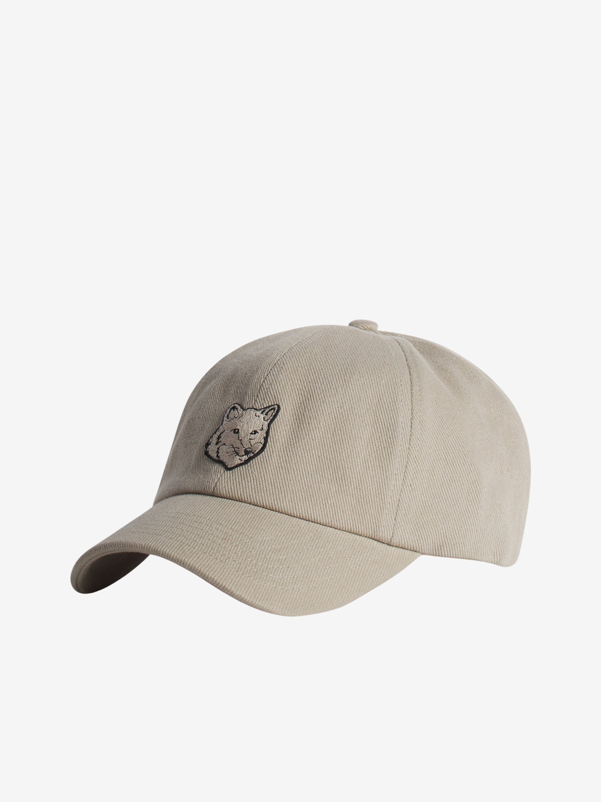 Maison Kitsune Cap Fox Head Concrete Beige