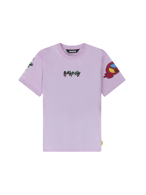 Barrow T-Shirt Leaf On Sleeve Logo Lilac